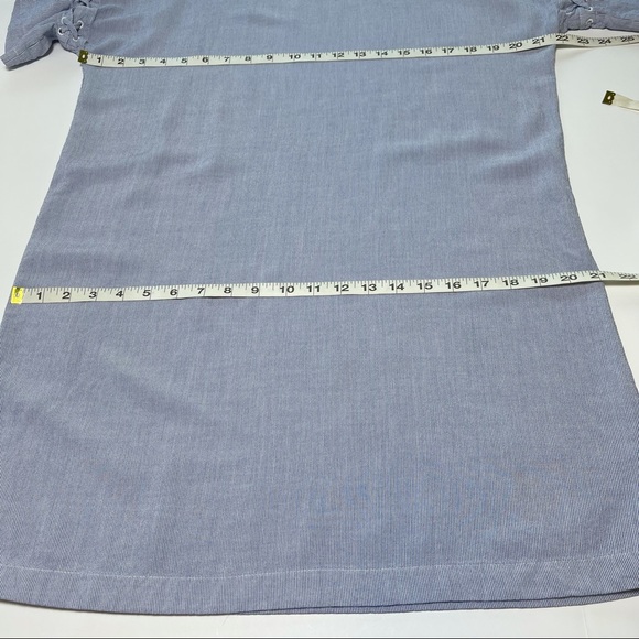 Madewell Striped Laced-Sleeve T-Shirt Style Dress Blue Size Medium - Picture 14 of 14